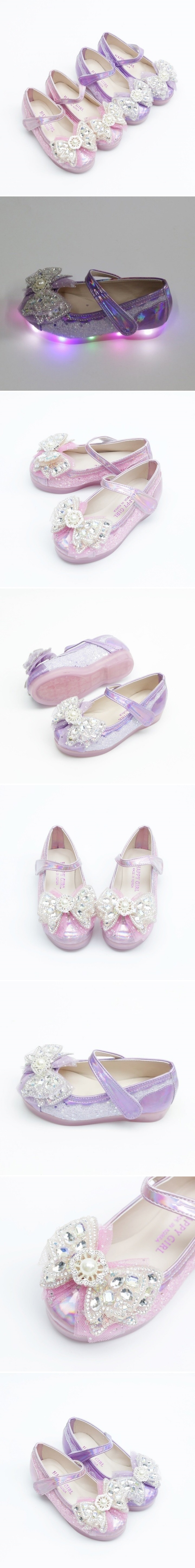 Woori Doori - Korean Children Fashion - #Kfashion4kids - Happy Girl Pearl Ribbon LED