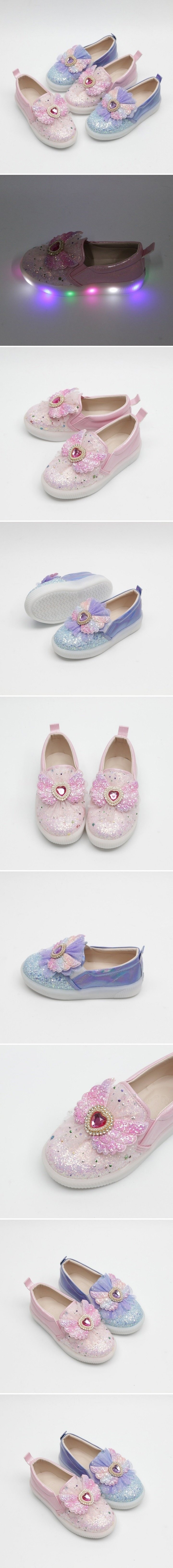 Woori Doori - Korean Children Fashion - #kidsshorts - Merry M Angel Heart LED Slip-On