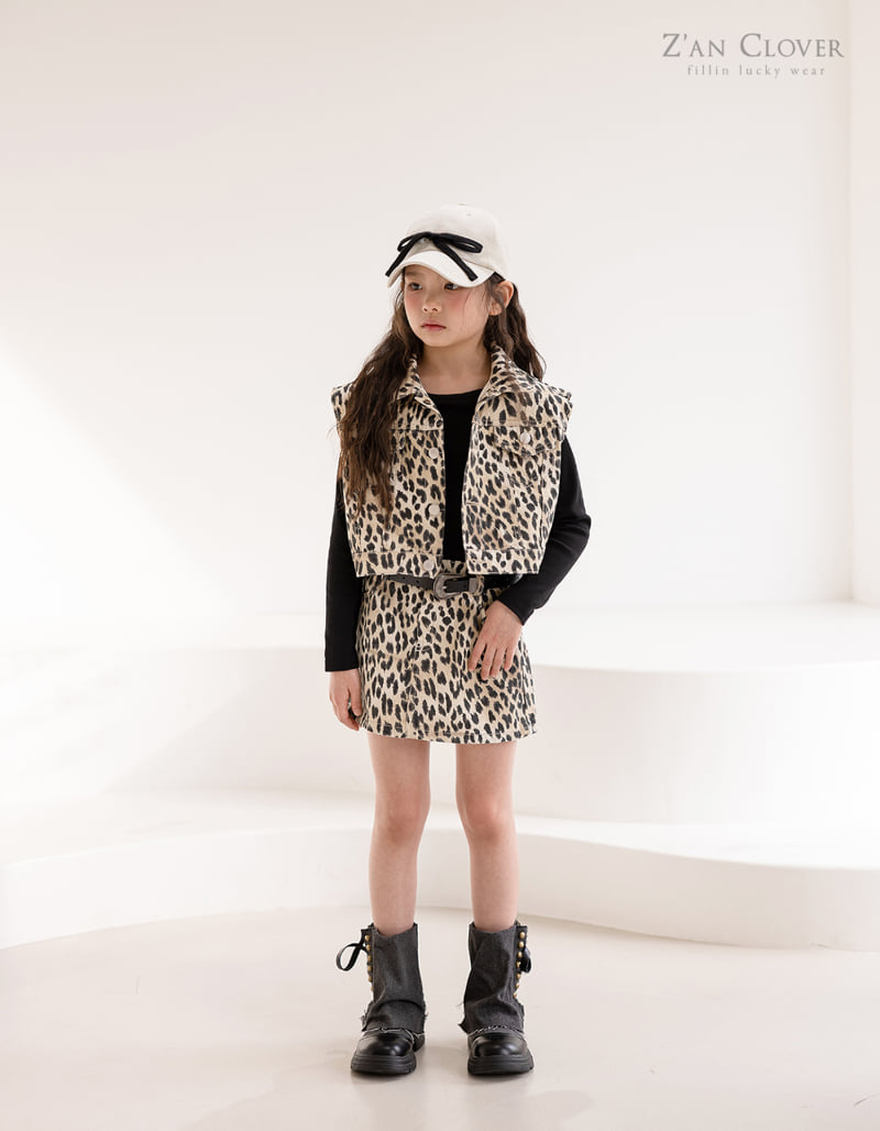 Zan Clover - Korean Children Fashion - #Kfashion4kids - Crop Leopard Vest - 8