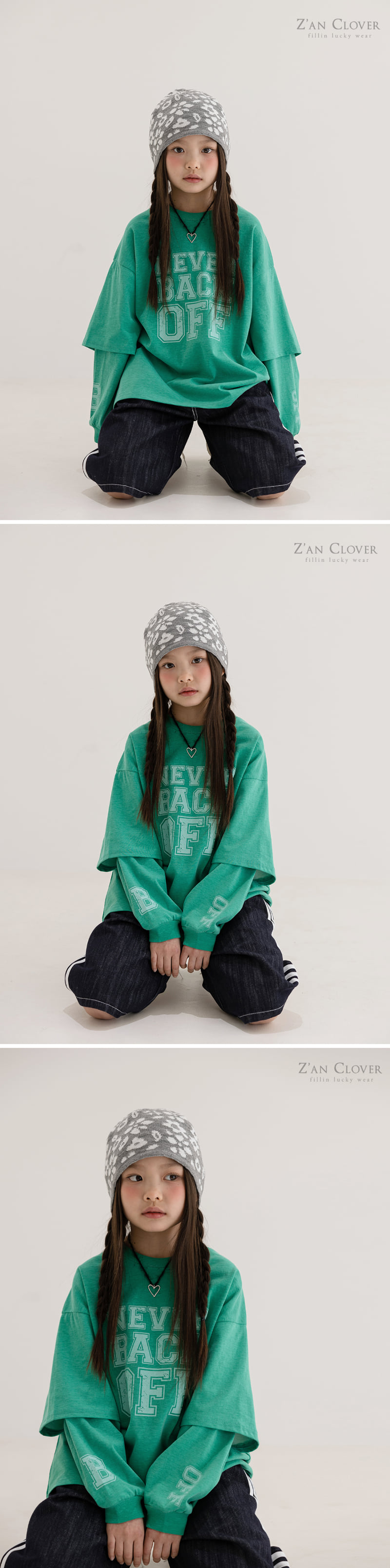 Zan Clover - Korean Children Fashion - #childofig - Layered Off Tee - 5