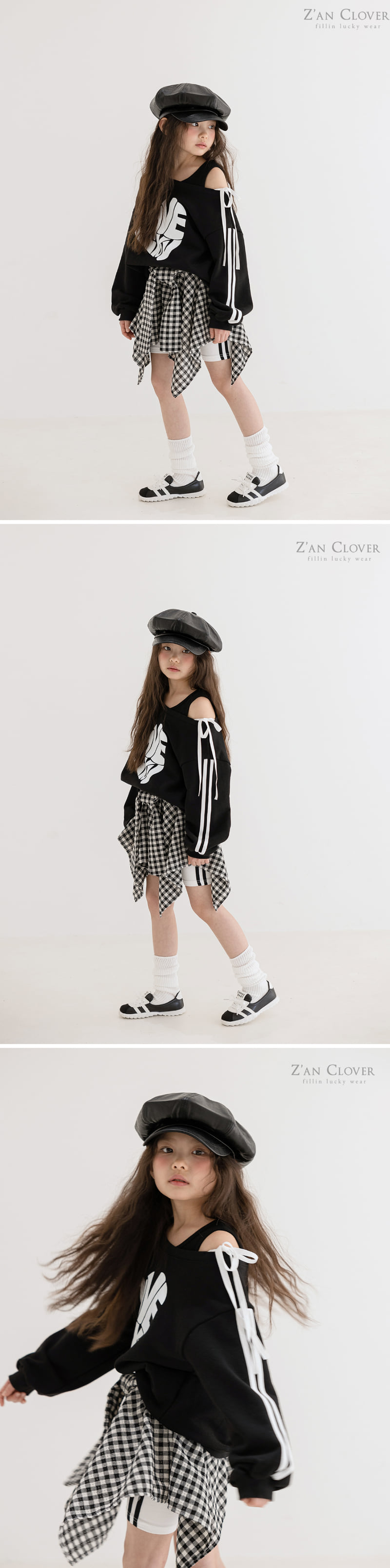 Zan Clover - Korean Children Fashion - #childofig - Check Layered Skirt - 9