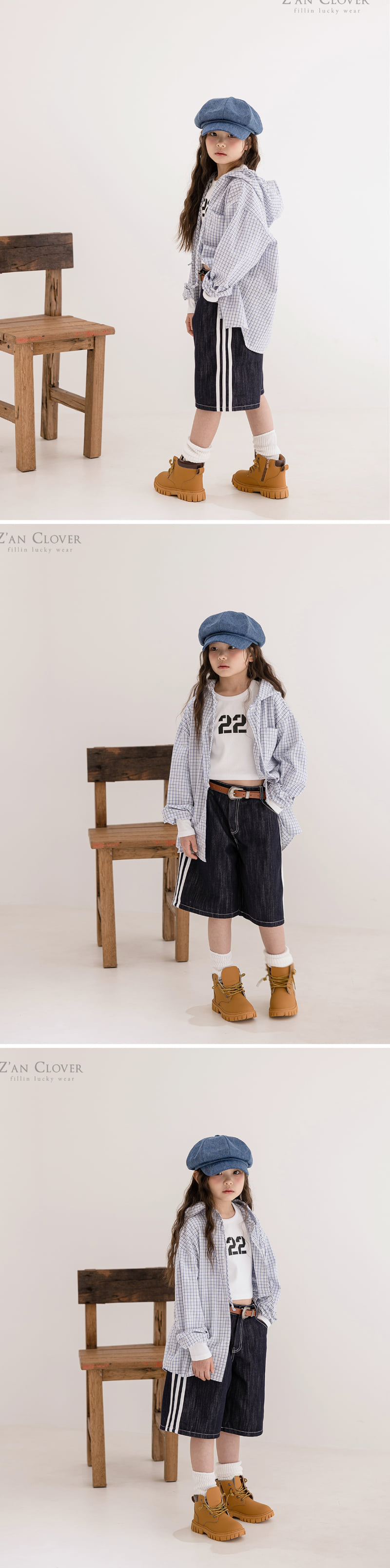 Zan Clover - Korean Children Fashion - #stylishchildhood - Line Bermuda Pants - 4