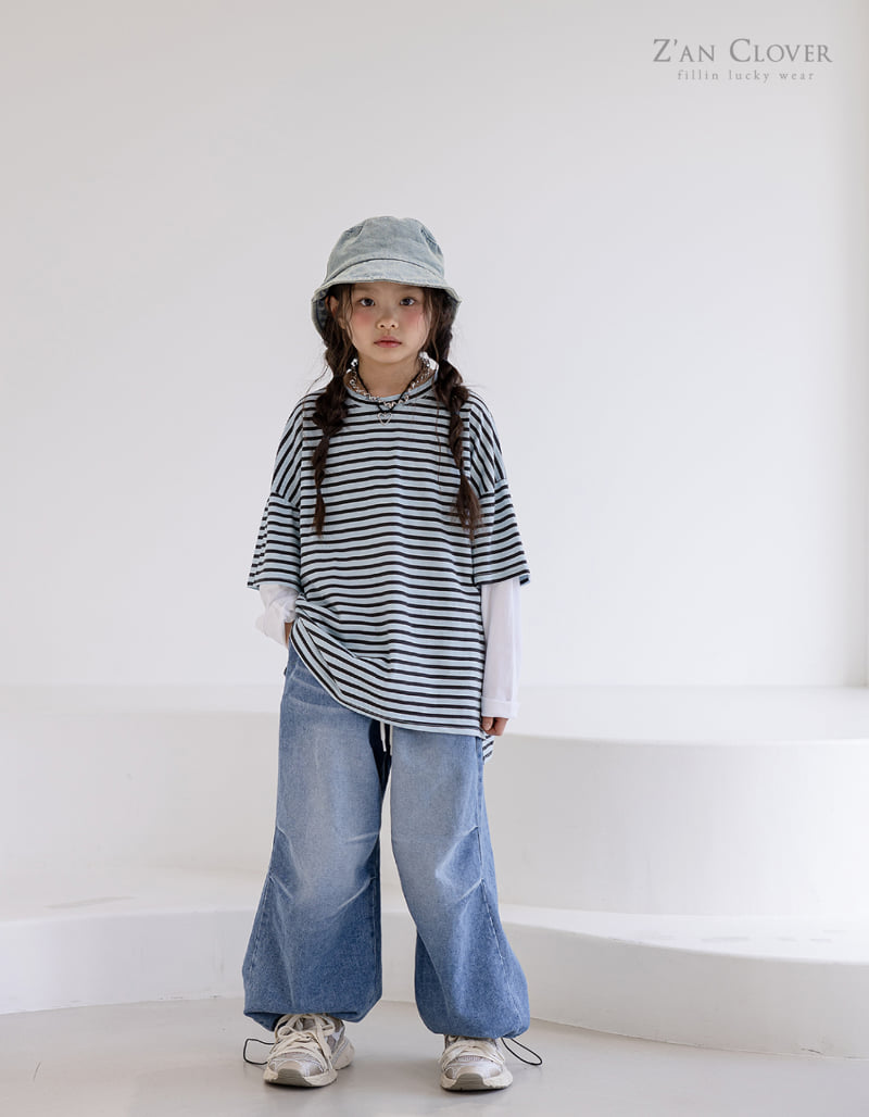Zan Clover - Korean Children Fashion - #childofig - Denim Balloon Pants - 3