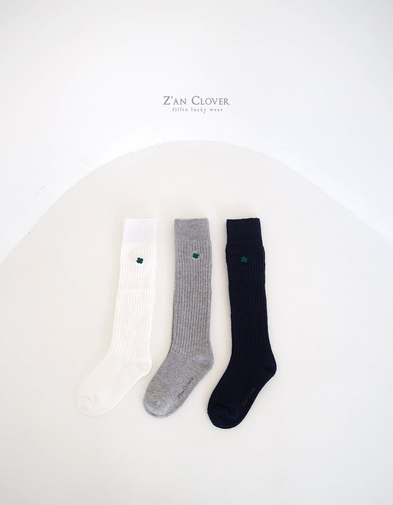 Zan Clover - Korean Children Fashion - #childofig - Clover Over Knee Socks - 2