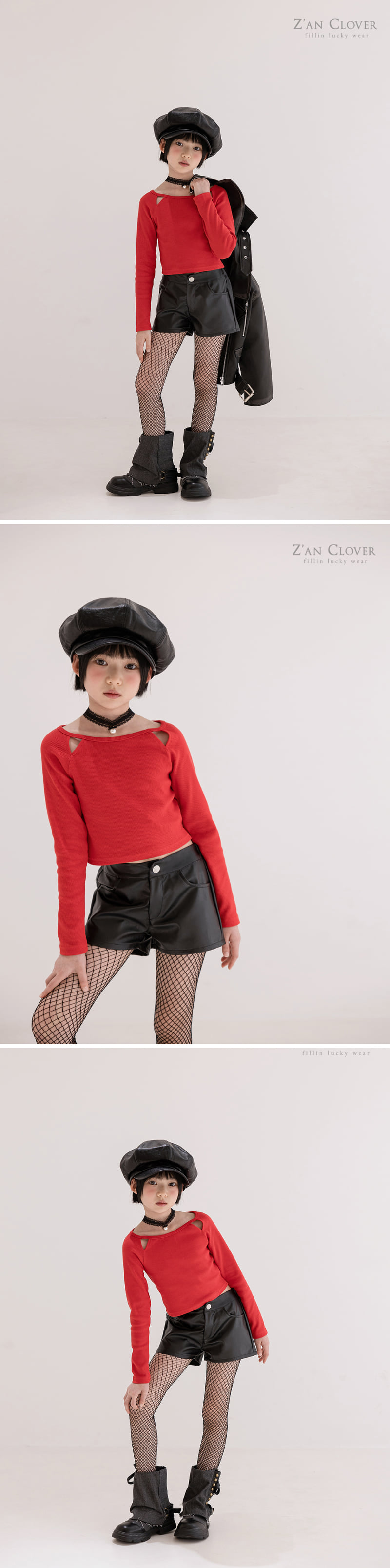 Zan Clover - Korean Children Fashion - #childrensboutique - Triangle Slit Short Tee - 3