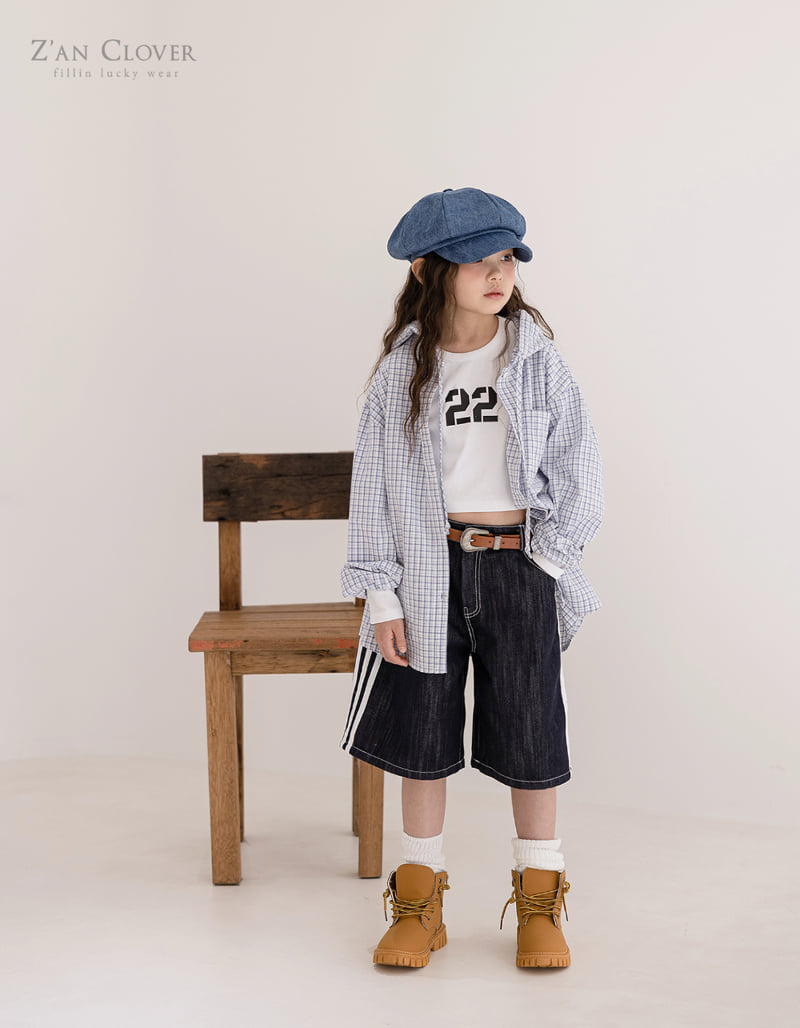 Zan Clover - Korean Children Fashion - #childrensboutique - Line Bermuda Pants - 5