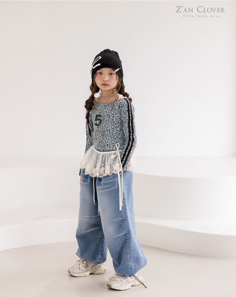 Zan Clover - Korean Children Fashion - #childofig - Denim Balloon Pants - 4