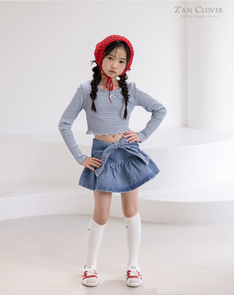 Zan Clover - Korean Children Fashion - #designkidswear - St Ribbon Short Tee - 2
