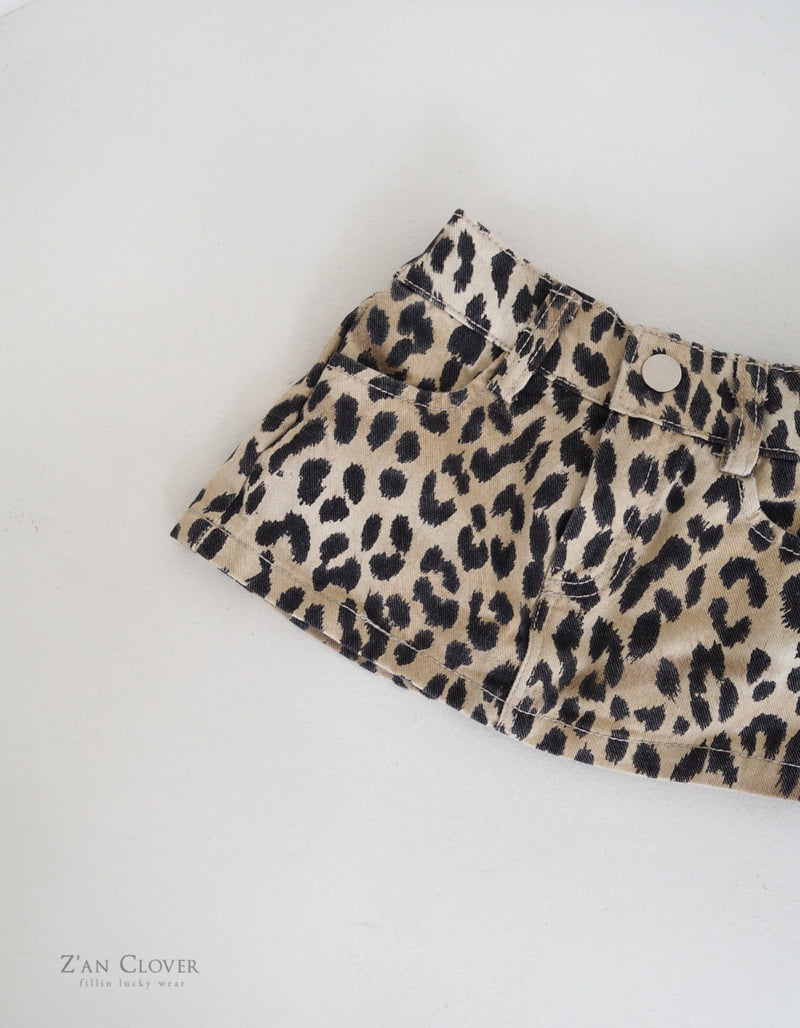 Zan Clover - Korean Children Fashion - #designkidswear - Simple Leopard Mini Skirt - 9