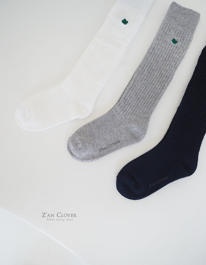 Zan Clover - Korean Children Fashion - #designkidswear - Clover Over Knee Socks - 5
