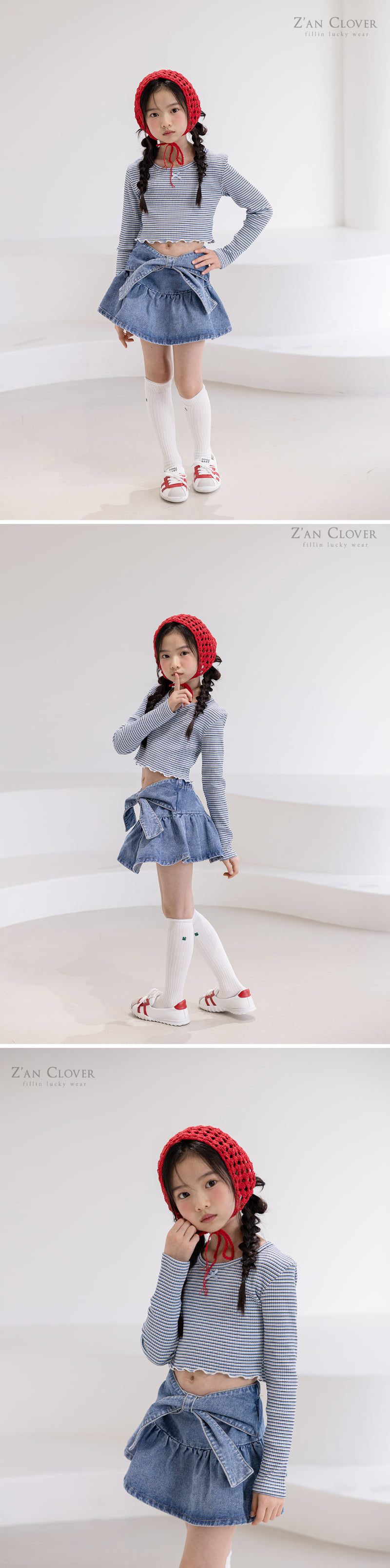 Zan Clover - Korean Children Fashion - #discoveringself - St Ribbon Short Tee - 3