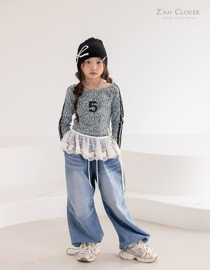 Zan Clover - Korean Children Fashion - #discoveringself - Denim Balloon Pants - 6