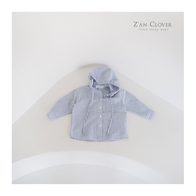 Zan Clover - Korean Children Fashion - #fashionkids - Check Hooded Shirt