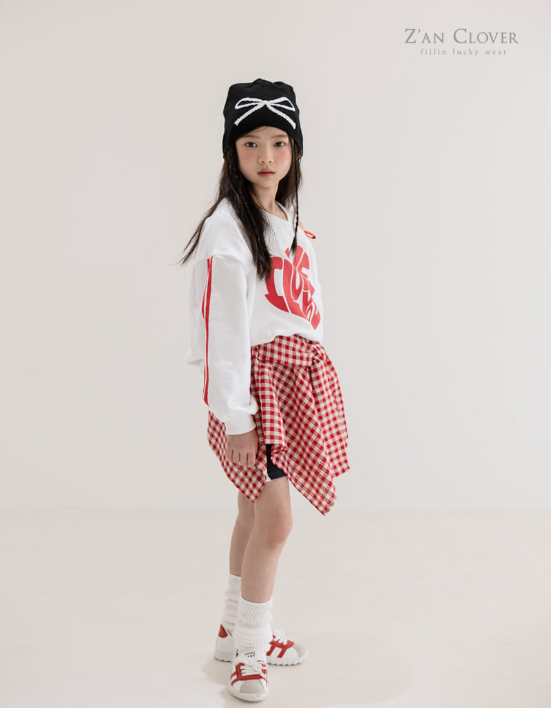Zan Clover - Korean Children Fashion - #fashionkids - Heart Off Shoulder Sweatshirts - 12