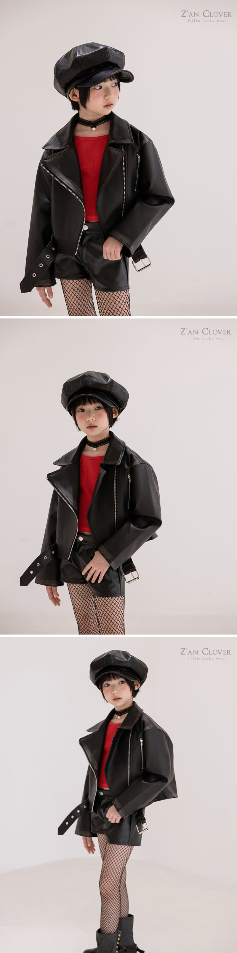 Zan Clover - Korean Children Fashion - #kidsshorts - Vintage Rider Jacket - 3