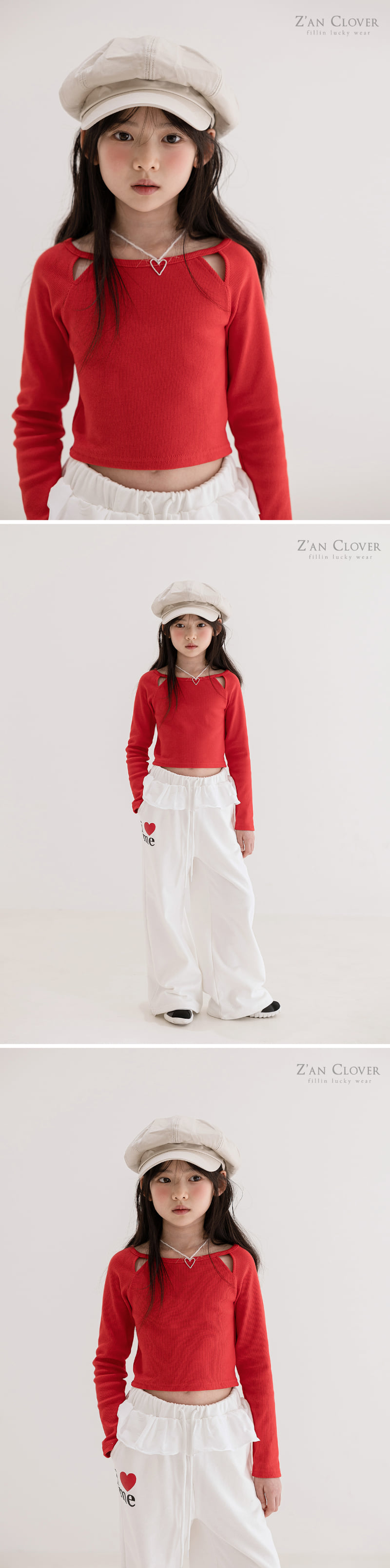 Zan Clover - Korean Children Fashion - #kidsshorts - Triangle Slit Short Tee - 7