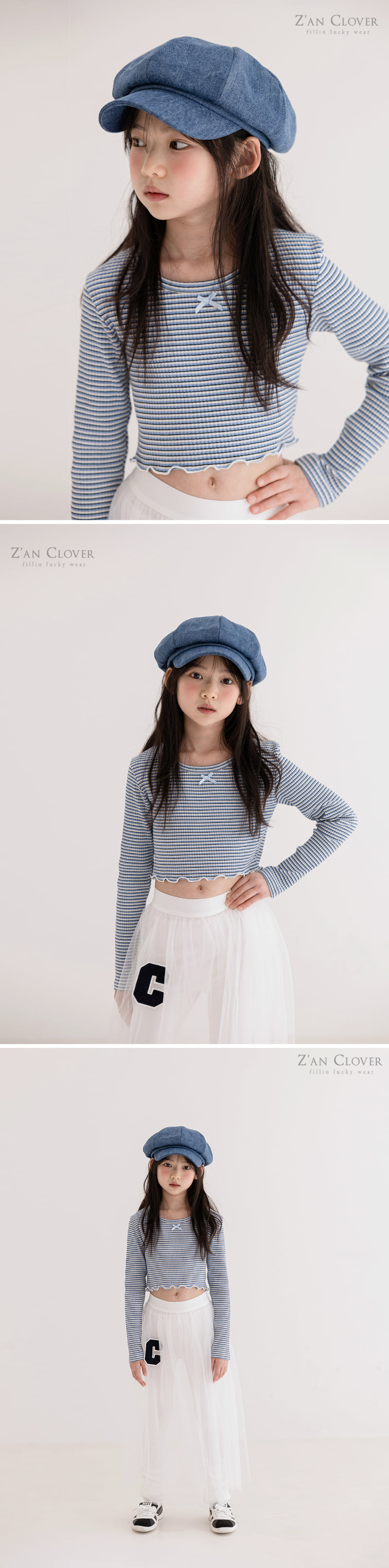 Zan Clover - Korean Children Fashion - #kidsshorts - St Ribbon Short Tee - 5