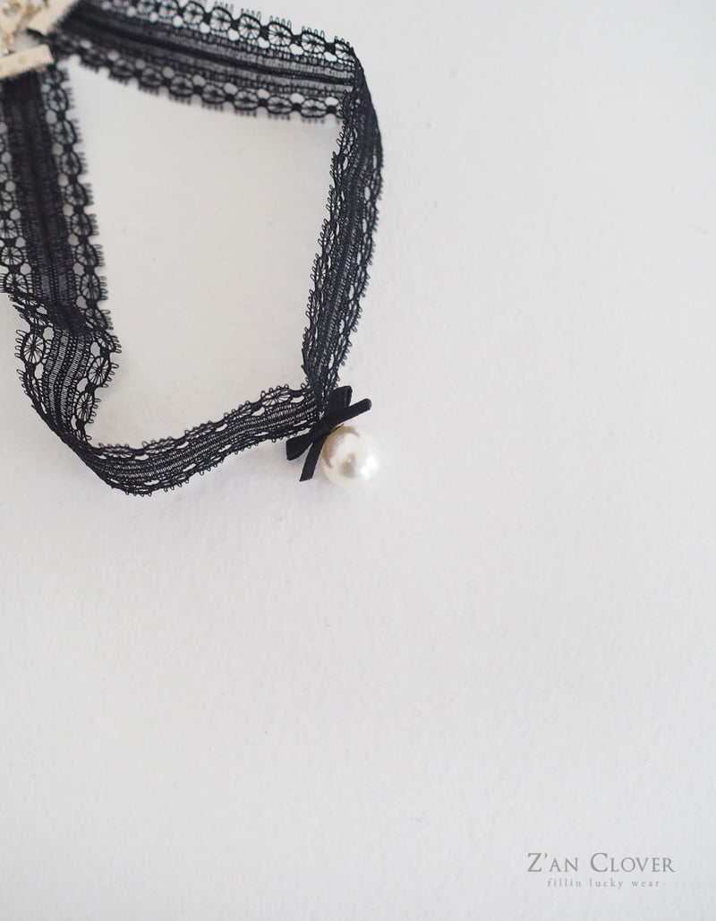 Zan Clover - Korean Children Fashion - #kidsshorts - Lace Pearl Choker - 6