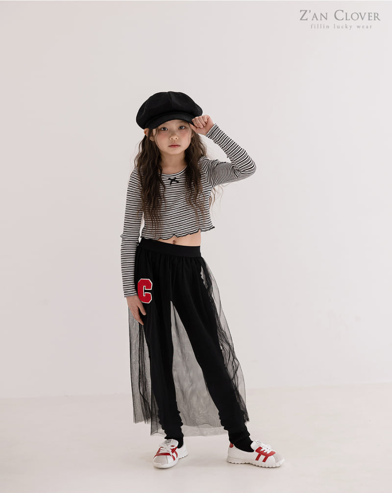 Zan Clover - Korean Children Fashion - #kidsstore - St Ribbon Short Tee - 6