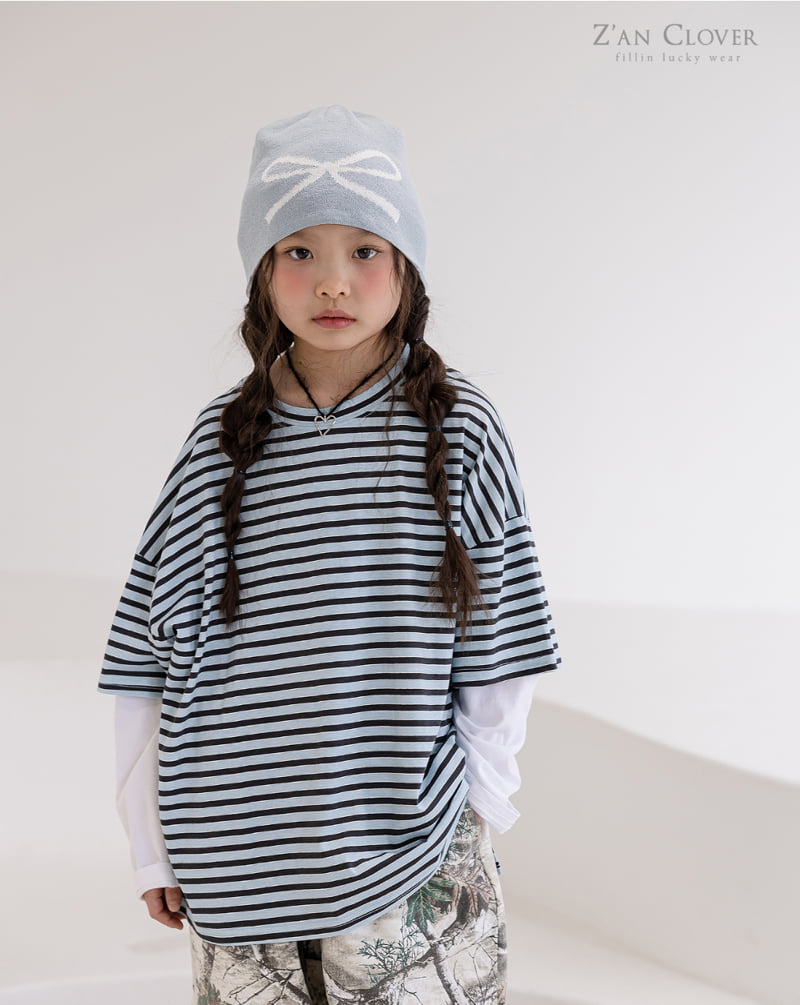 Zan Clover - Korean Children Fashion - #kidzfashiontrend - Indigo Layered Tee - 8