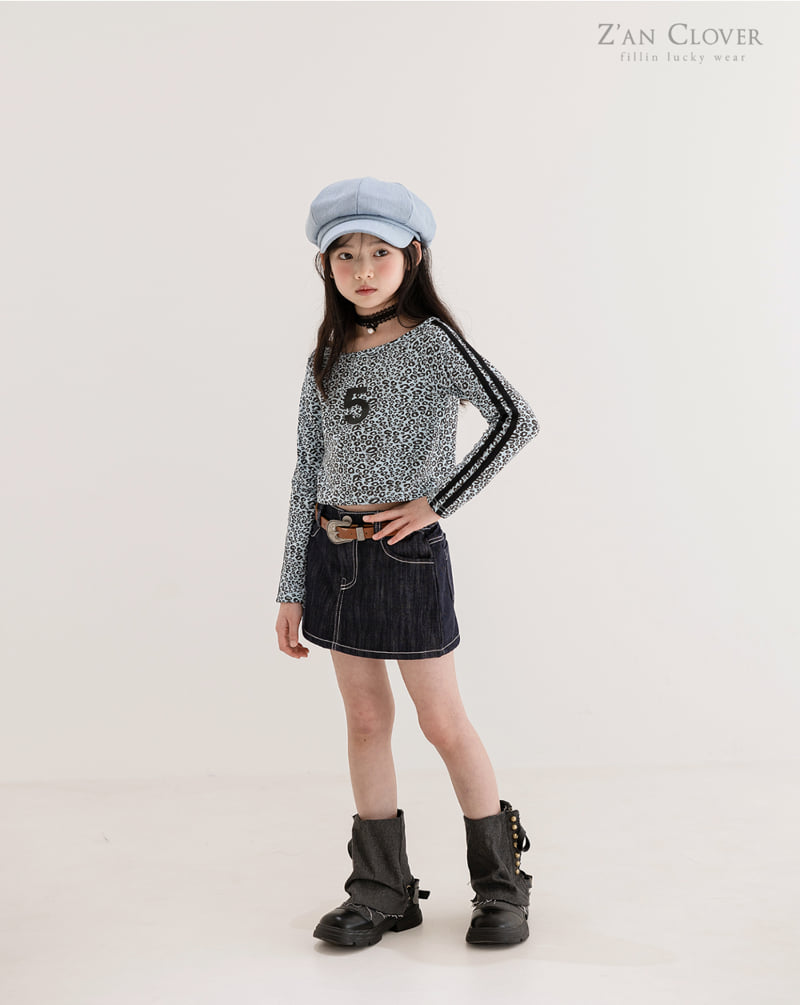 Zan Clover - Korean Children Fashion - #Kfashion4kids - Simple Denim Mini Skirt - 4