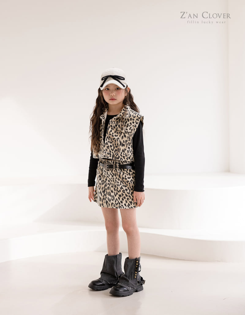 Zan Clover - Korean Children Fashion - #magicofchildhood - Crop Leopard Vest - 10