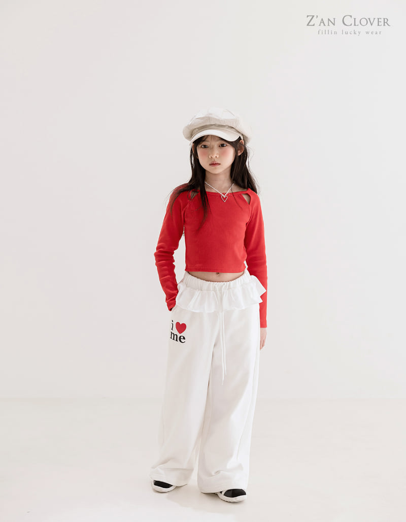 Zan Clover - Korean Children Fashion - #magicofchildhood - I Love Frill Training Pants - 6