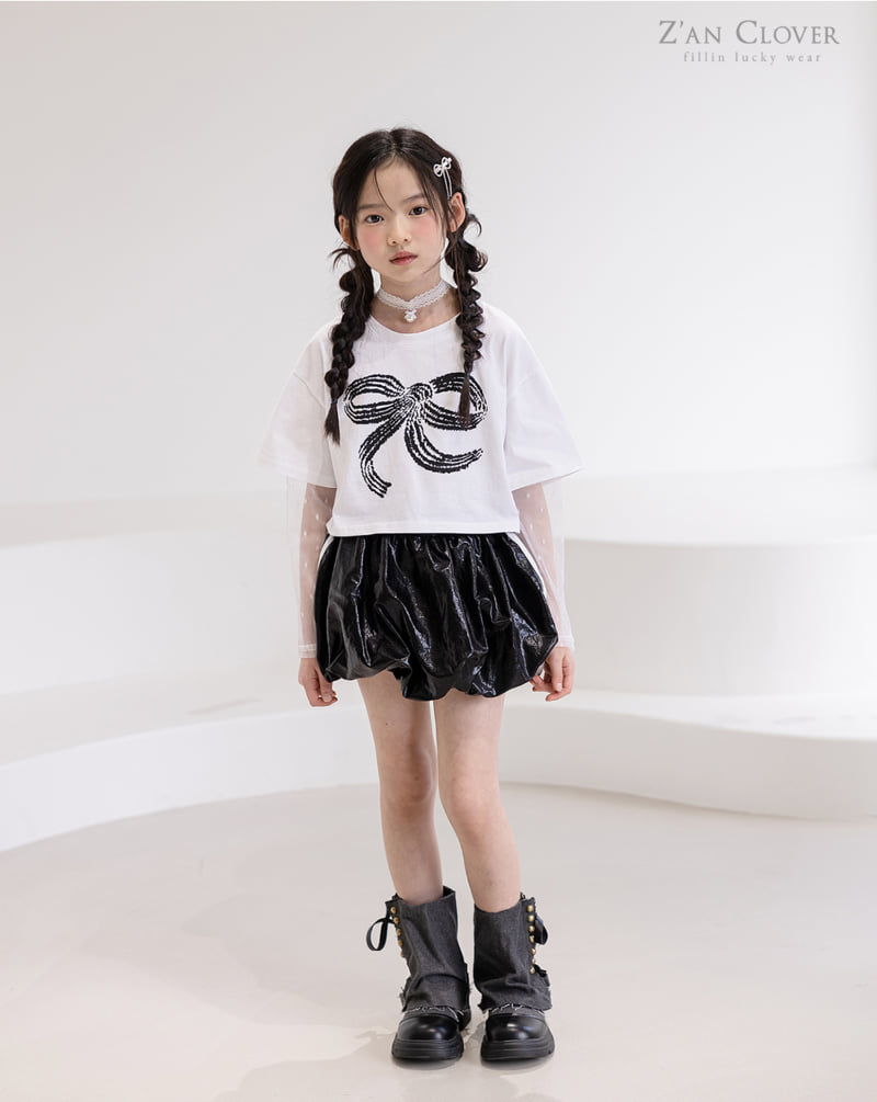 Zan Clover - Korean Children Fashion - #minifashionista - Shine Balloon Skirt - 8