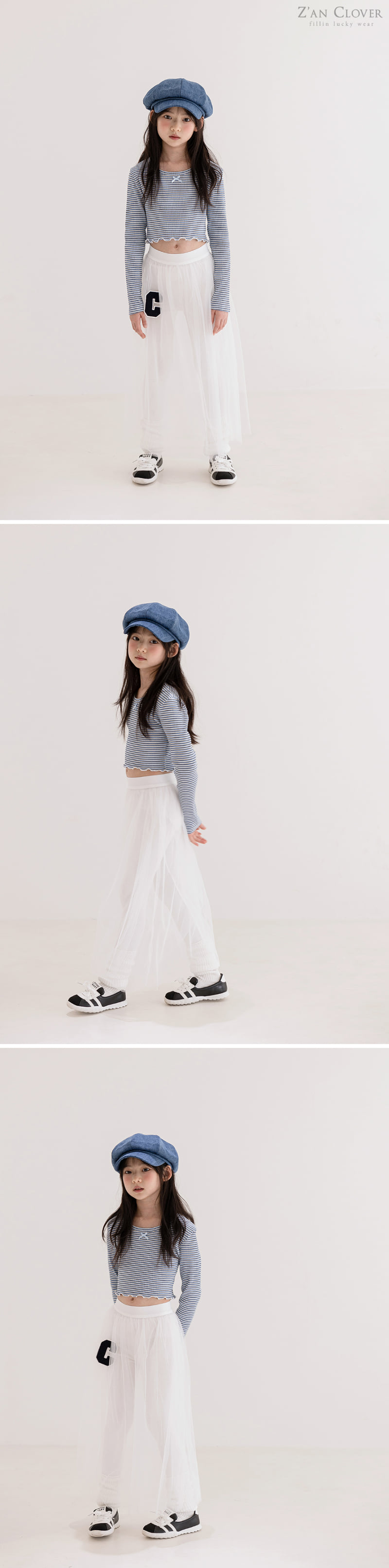 Zan Clover - Korean Children Fashion - #minifashionista - Patch Sharon Skirt - 3