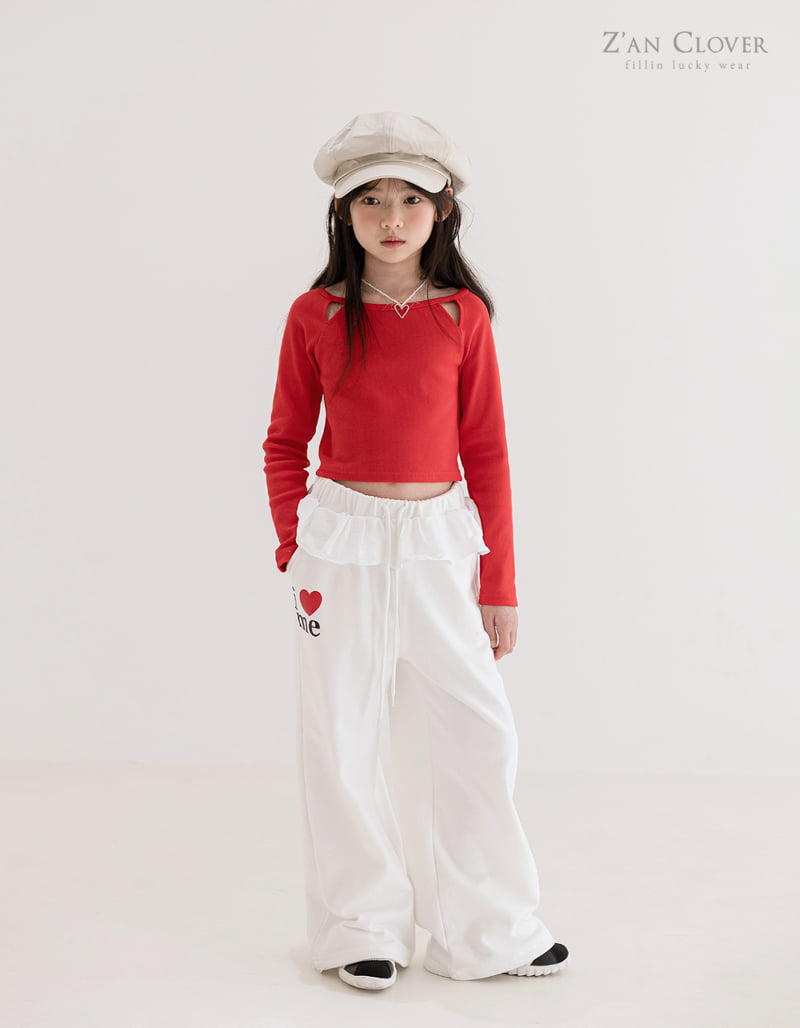 Zan Clover - Korean Children Fashion - #minifashionista - I Love Frill Training Pants - 7