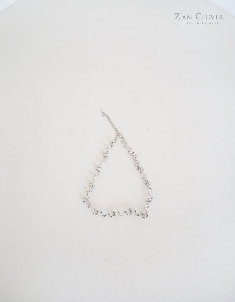 Zan Clover - Korean Children Fashion - #minifashionista - Chrome Twist Necklace - 2