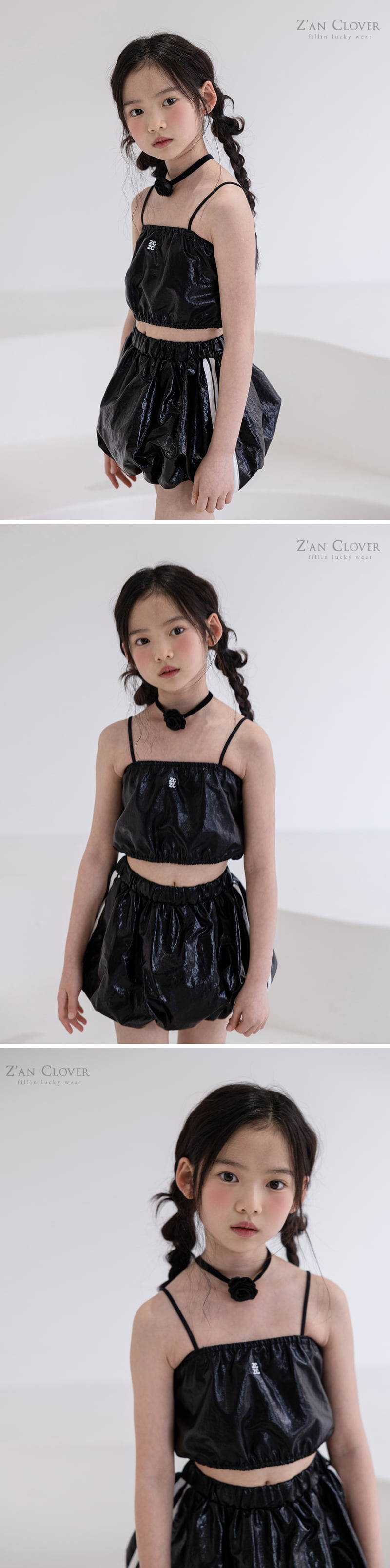 Zan Clover - Korean Children Fashion - #prettylittlegirls - Shine Crop Top - 7