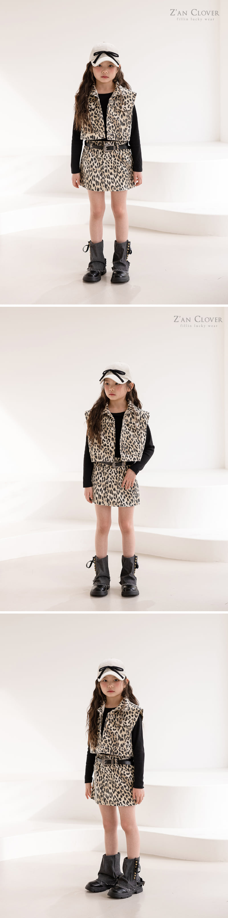 Zan Clover - Korean Children Fashion - #prettylittlegirls - Simple Leopard Mini Skirt - 3