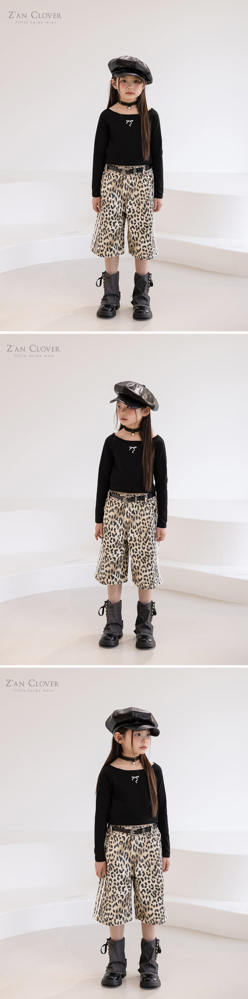 Zan Clover - Korean Children Fashion - #prettylittlegirls - Line Bermuda Pants - 10