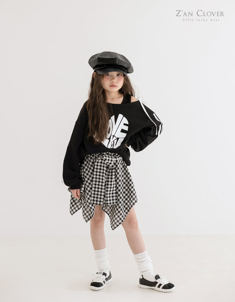 Zan Clover - Korean Children Fashion - #prettylittlegirls - Heart Off Shoulder Sweatshirts - 6