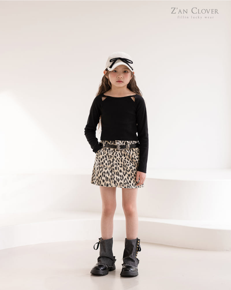 Zan Clover - Korean Children Fashion - #stylishchildhood - Simple Leopard Mini Skirt - 6
