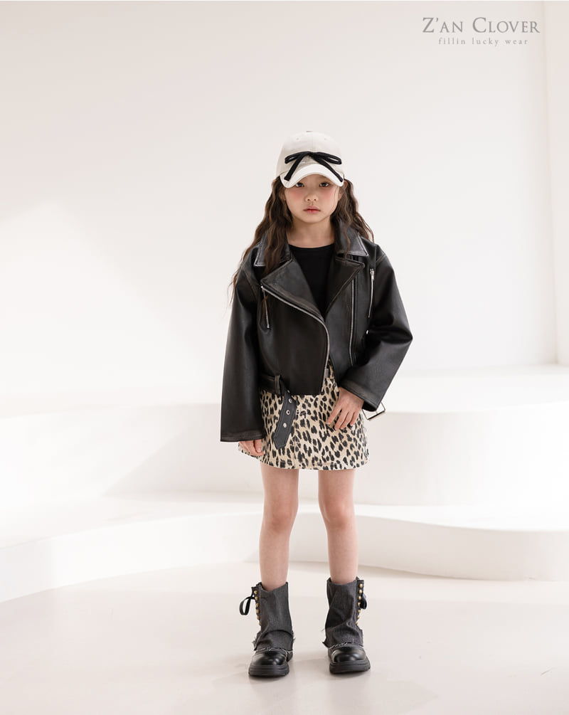 Zan Clover - Korean Children Fashion - #prettylittlegirls - Simple Leopard Mini Skirt - 4