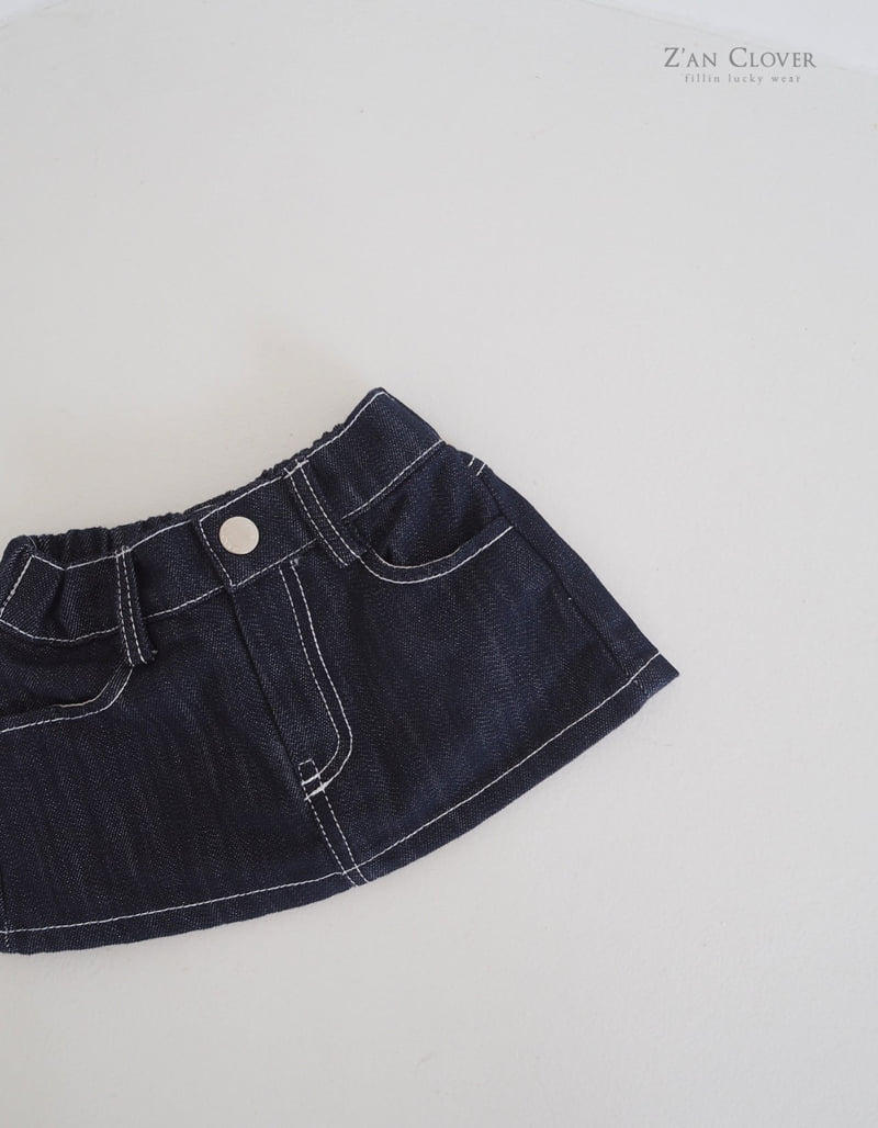 Zan Clover - Korean Children Fashion - #toddlerclothing - Simple Denim Mini Skirt - 9