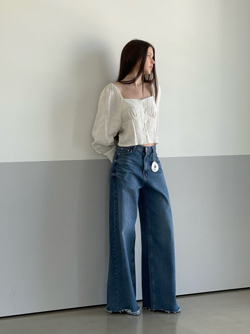 140 Avenue - Korean Women Fashion - #momslook - Wide Domingo Denim Pants - 2