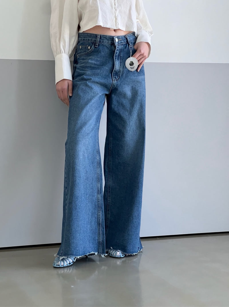 140 Avenue - Korean Women Fashion - #womensfashion - Wide Domingo Denim Pants - 4