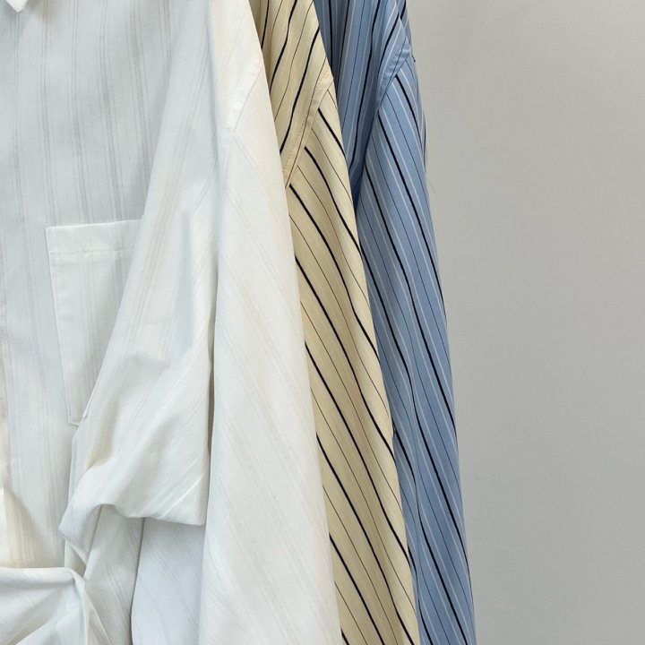 140 Avenue - Korean Women Fashion - #momslook - Stripe Sugar Shirt