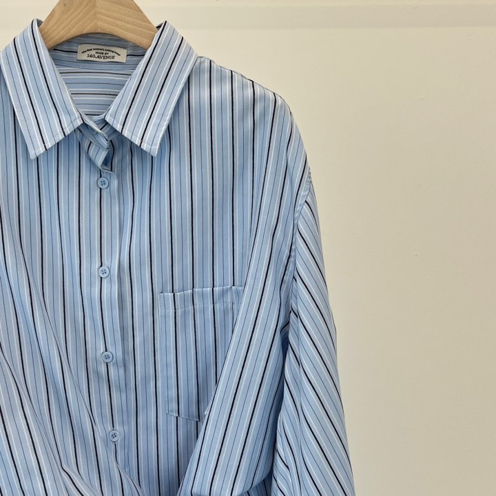 140 Avenue - Korean Women Fashion - #momslook - Stripe Sugar Shirt - 7