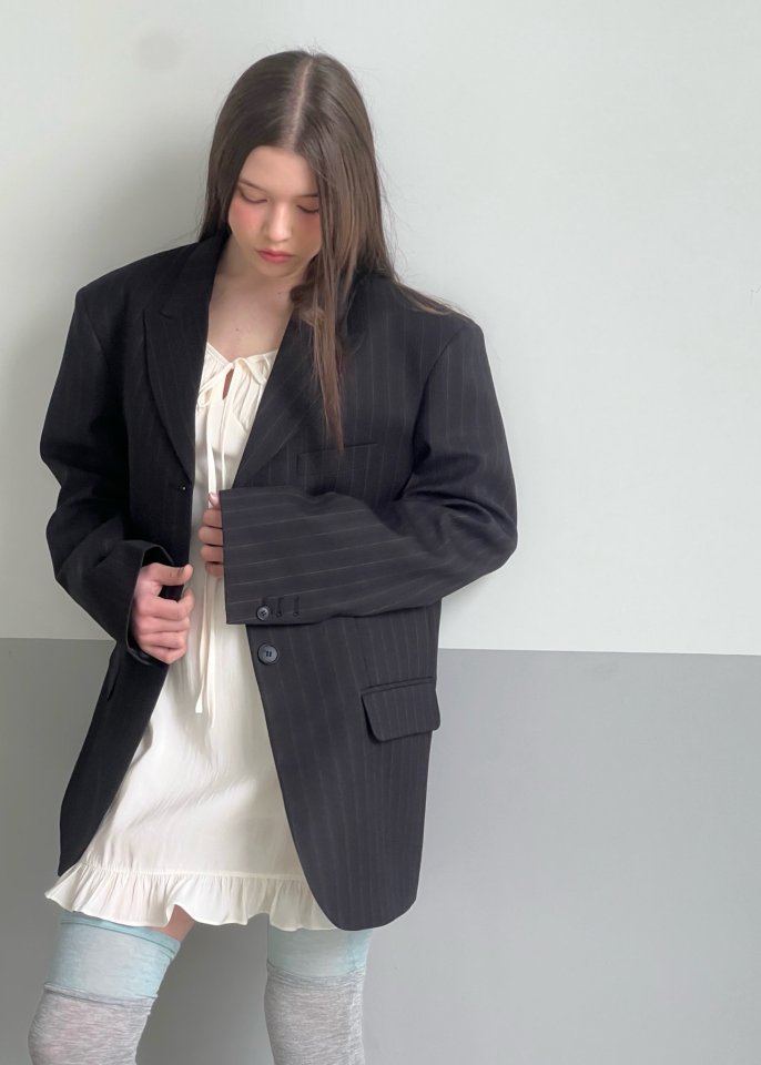 140 Avenue - Korean Women Fashion - #momslook - Stripe Jacket - 6