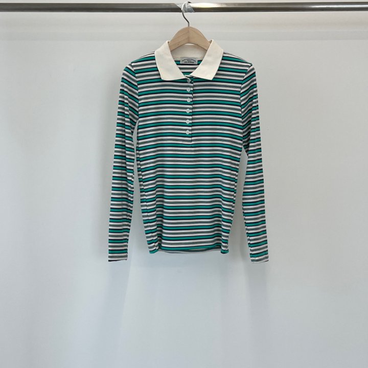 140 Avenue - Korean Women Fashion - #womensfashion - Slim Collar Tee - 4