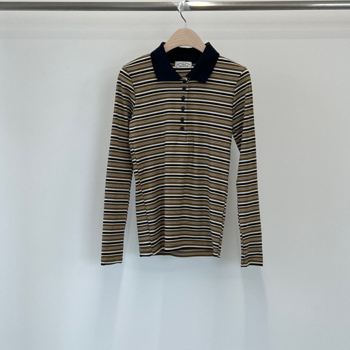 140 Avenue - Korean Women Fashion - #momslook - Slim Collar Tee - 5