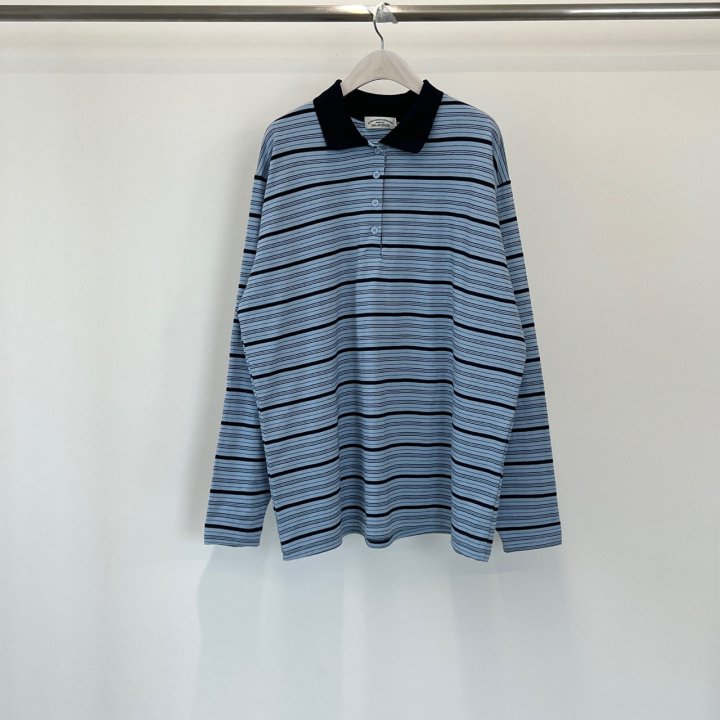 140 Avenue - Korean Women Fashion - #momslook - Blooming Stripe Collar Tee - 4