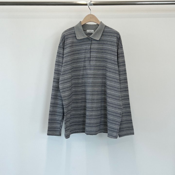 140 Avenue - Korean Women Fashion - #momslook - Blooming Stripe Collar Tee - 5