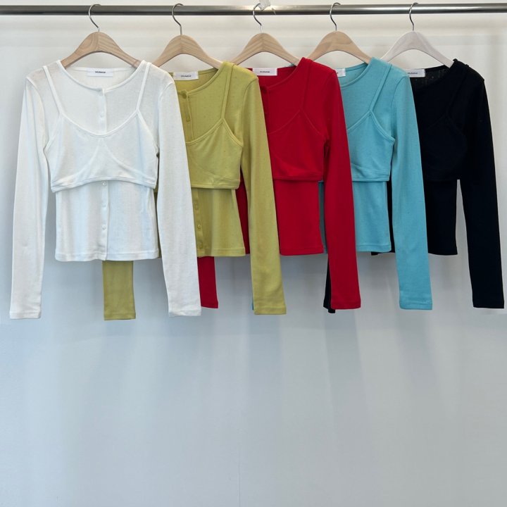 140 Avenue - Korean Women Fashion - #pursuepretty - Dive Punching Set-up Top