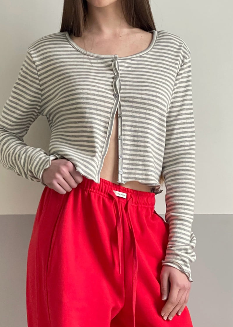 140 Avenue - Korean Women Fashion - #restrostyle - Dia Stripe Cardigan - 12
