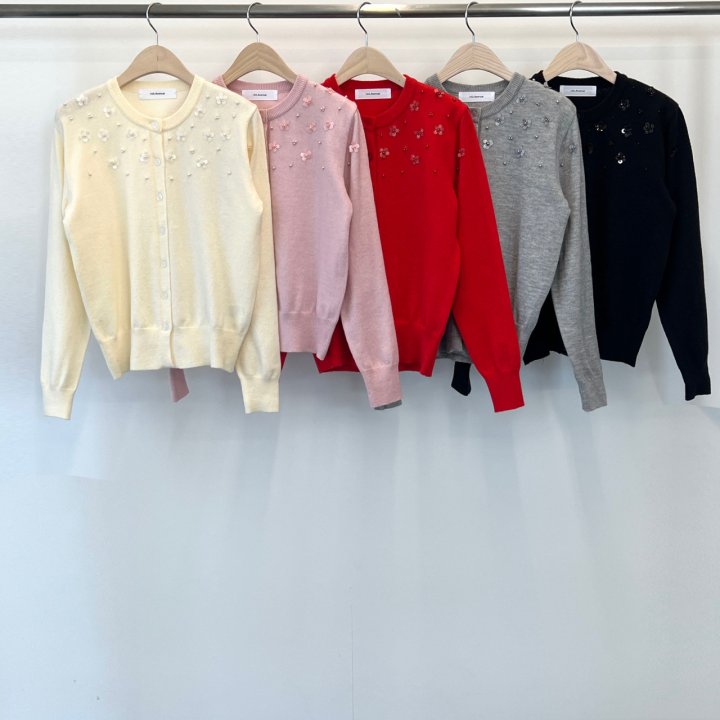 140 Avenue - Korean Women Fashion - #vintagekidsstyle - Beads Pearl Cardigan